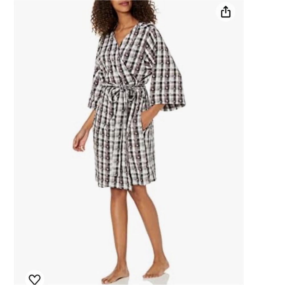 Vera Bradley King bird plaid floral  robe